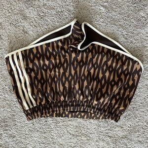 IVY PARK Brown and Tan Geometric Shorts